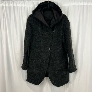 John Caruana Mohair Hooded Jacket Reversible Vintage 80's